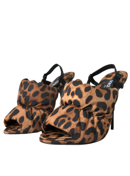 Dolce & Gabbana Nylon Animal Print Slingback Sandals - Ellie Belle