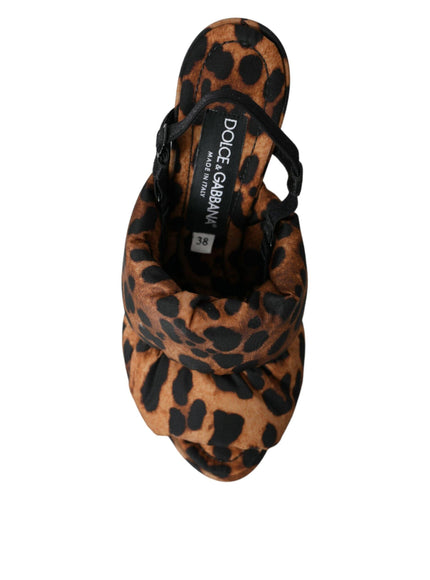 Dolce & Gabbana Nylon Animal Print Slingback Sandals - Ellie Belle