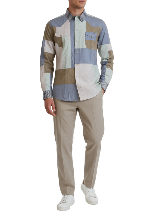 Dolce & Gabbana Patchwork Slim Fit Shirt