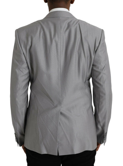 Dolce & Gabbana Peak One Button Blazer In Gray - Ellie Belle