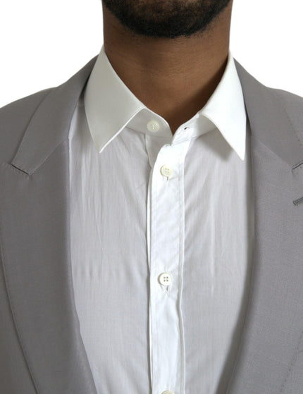 Dolce & Gabbana Peak One Button Blazer In Gray - Ellie Belle