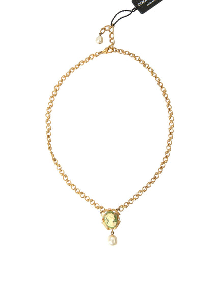 Dolce & Gabbana Pearl Charm Pendant Necklace - Ellie Belle