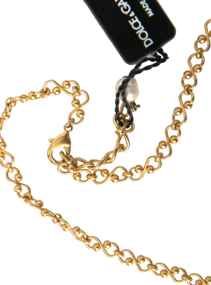 Dolce & Gabbana Pearl Charm Pendant Necklace - Ellie Belle