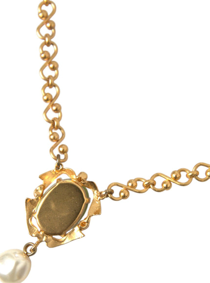 Dolce & Gabbana Pearl Charm Pendant Necklace - Ellie Belle