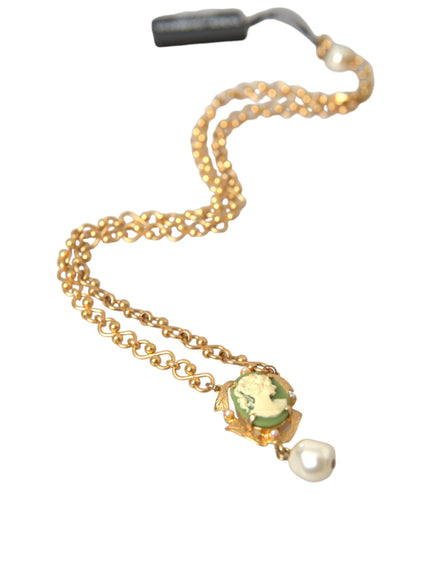 Dolce & Gabbana Pearl Charm Pendant Necklace - Ellie Belle