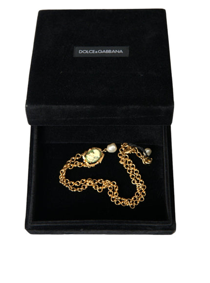 Dolce & Gabbana Pearl Charm Pendant Necklace - Ellie Belle