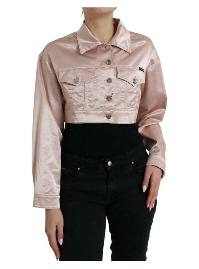 Dolce & Gabbana Pink Cropped Denim Jacket - Ellie Belle