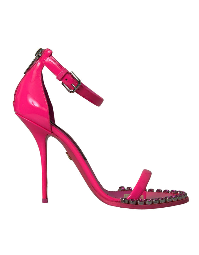 Dolce & Gabbana Pink Crystal Detailed Sandals - Ellie Belle