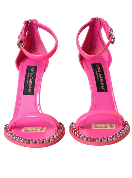 Dolce & Gabbana Pink Crystal Detailed Sandals - Ellie Belle