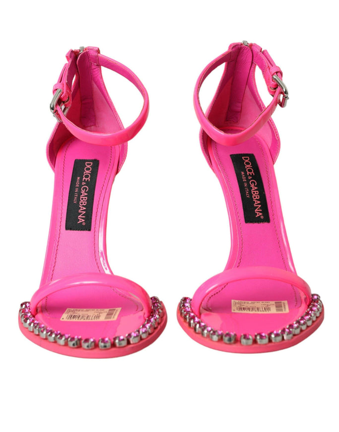 Dolce & Gabbana Pink Crystal Detailed Sandals - Ellie Belle