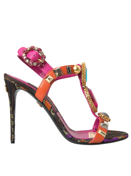 Dolce & Gabbana Pink Crystals Sandals - Ellie Belle