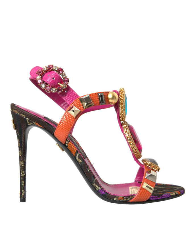 Dolce & Gabbana Pink Crystals Sandals - Ellie Belle