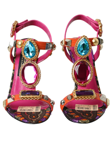 Dolce & Gabbana Pink Crystals Sandals - Ellie Belle