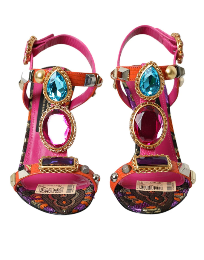 Dolce & Gabbana Pink Crystals Sandals - Ellie Belle