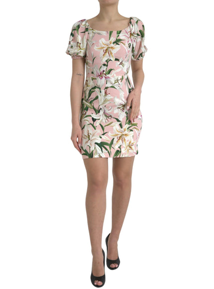 Dolce & Gabbana Pink Floral Print Sheath Dress - Ellie Belle