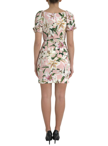 Dolce & Gabbana Pink Floral Print Sheath Dress - Ellie Belle