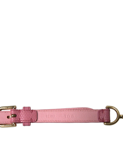 Dolce & Gabbana Pink Leather Crystal Chain Belt - Ellie Belle