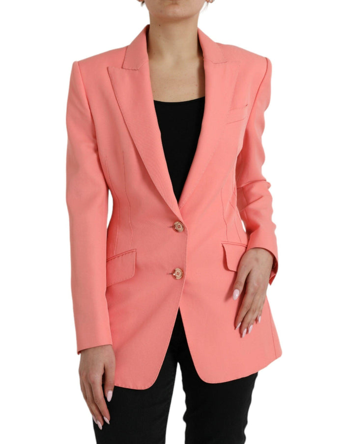 Dolce & Gabbana Pink Peak Lapel Blazer