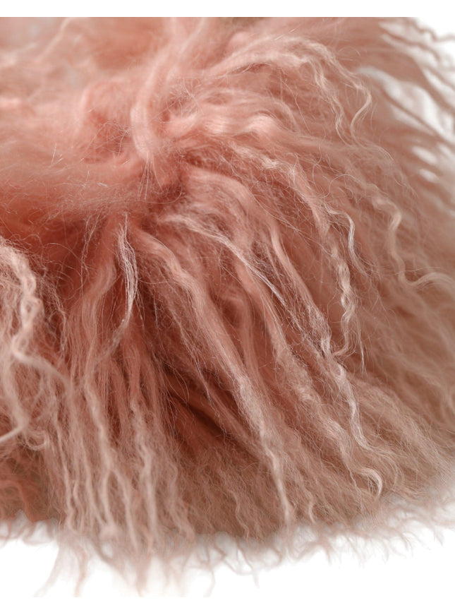 Dolce & Gabbana Pink Shearling Fur Winter Warmer Headband Ear Muffs - Ellie Belle