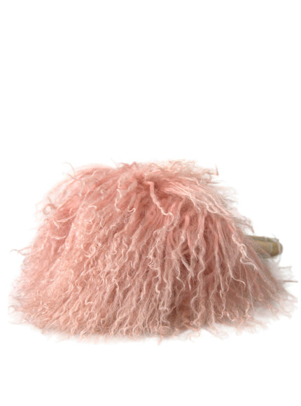 Dolce & Gabbana Pink Shearling Fur Winter Warmer Headband Ear Muffs - Ellie Belle