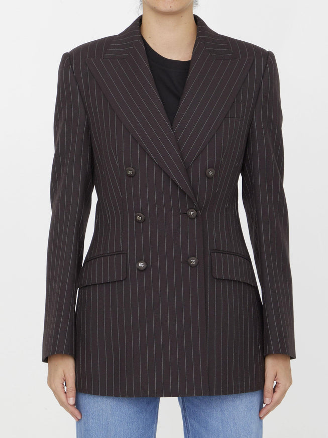 Dolce & Gabbana Pinstriped Wool Jacket - Ellie Belle