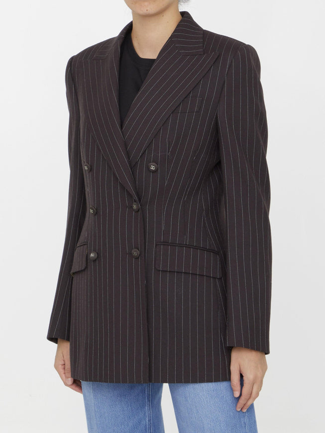 Dolce & Gabbana Pinstriped Wool Jacket - Ellie Belle