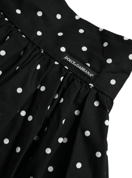 Dolce & Gabbana Polka Dot Pleated Knee-Length Couture Skirt - Ellie Belle