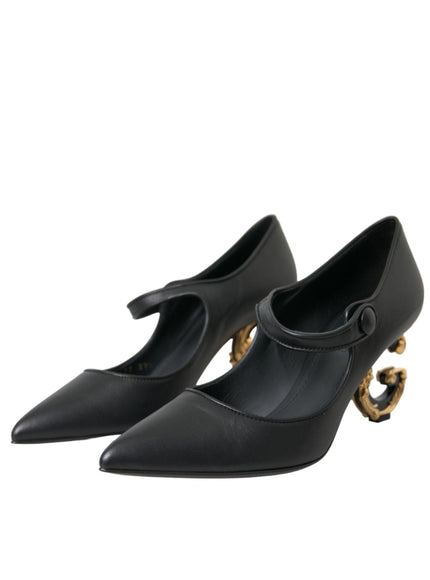 Dolce & Gabbana Pumps With Baroque D&G Heel - Ellie Belle