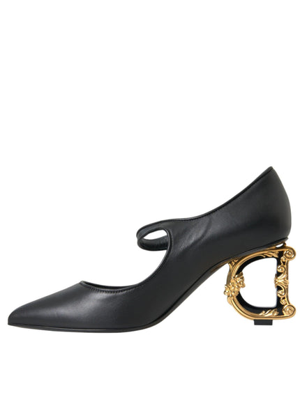 Dolce & Gabbana Pumps With Baroque D&G Heel - Ellie Belle