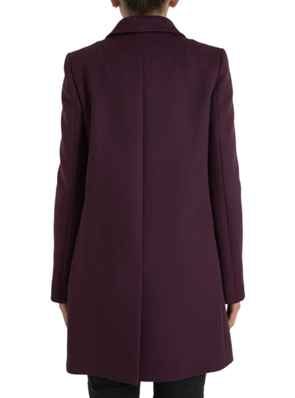Dolce & Gabbana Purple Wool-Cashmere Trench Coat - Ellie Belle