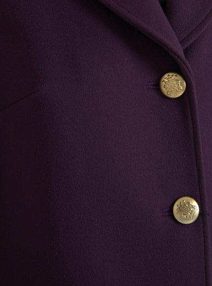 Dolce & Gabbana Purple Wool-Cashmere Trench Coat - Ellie Belle