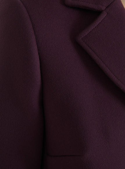 Dolce & Gabbana Purple Wool-Cashmere Trench Coat - Ellie Belle