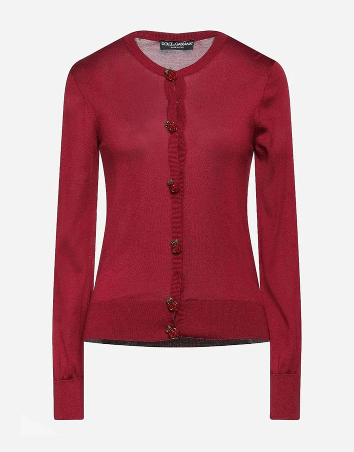 Dolce & Gabbana Rose Button Cardigan