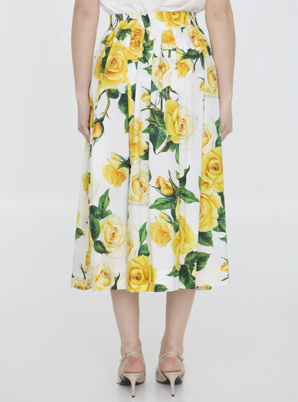 Dolce & Gabbana Rose-print Skirt - Ellie Belle
