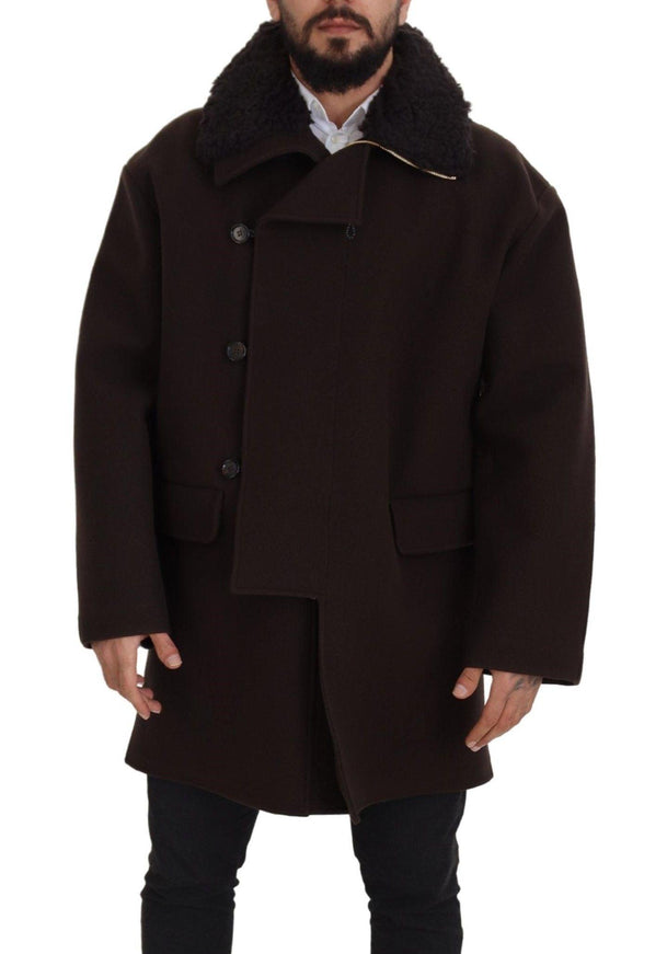 Dolce & Gabbana Shearling Coat Jacket - Ellie Belle