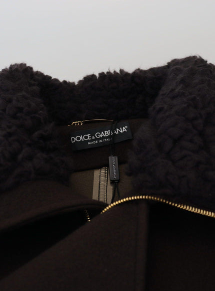 Dolce & Gabbana Shearling Coat Jacket - Ellie Belle