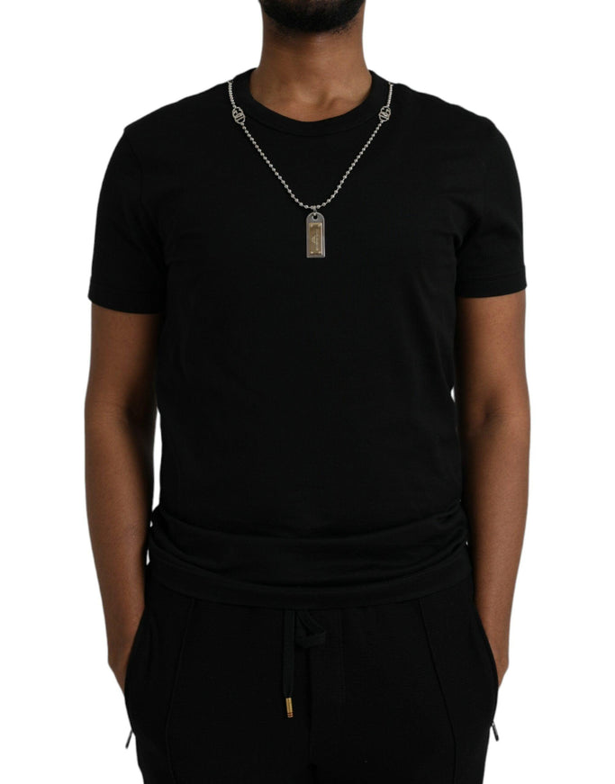 Dolce & Gabbana Short Sleeve T-shirt With Chain - Ellie Belle