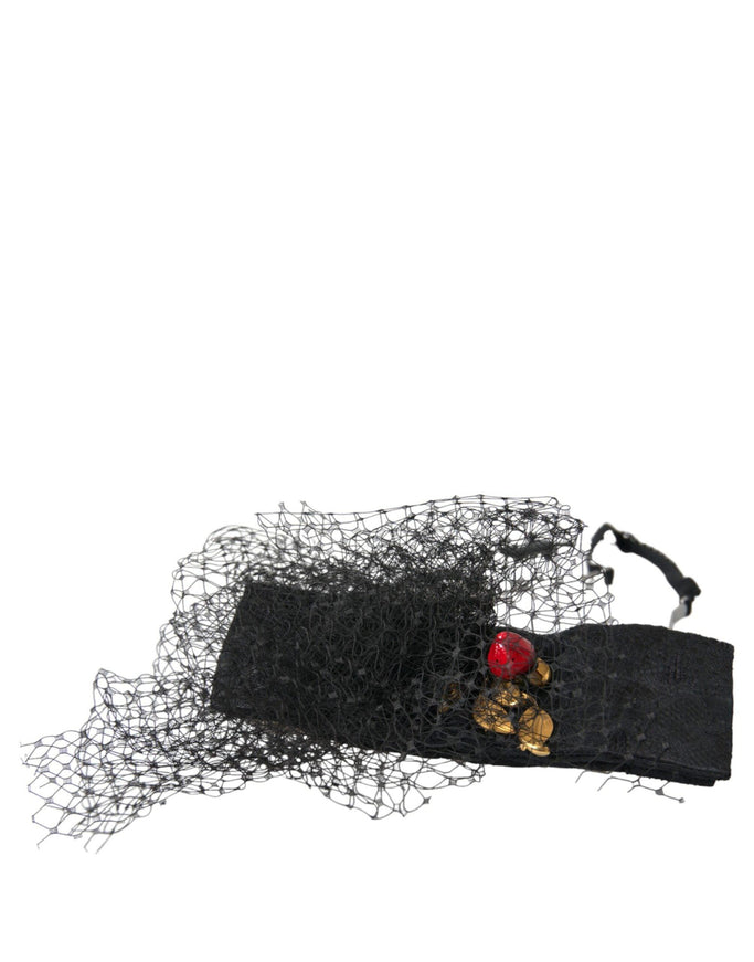 Dolce & Gabbana Sicily Crystal Mesh Net Headband Diadem - Ellie Belle