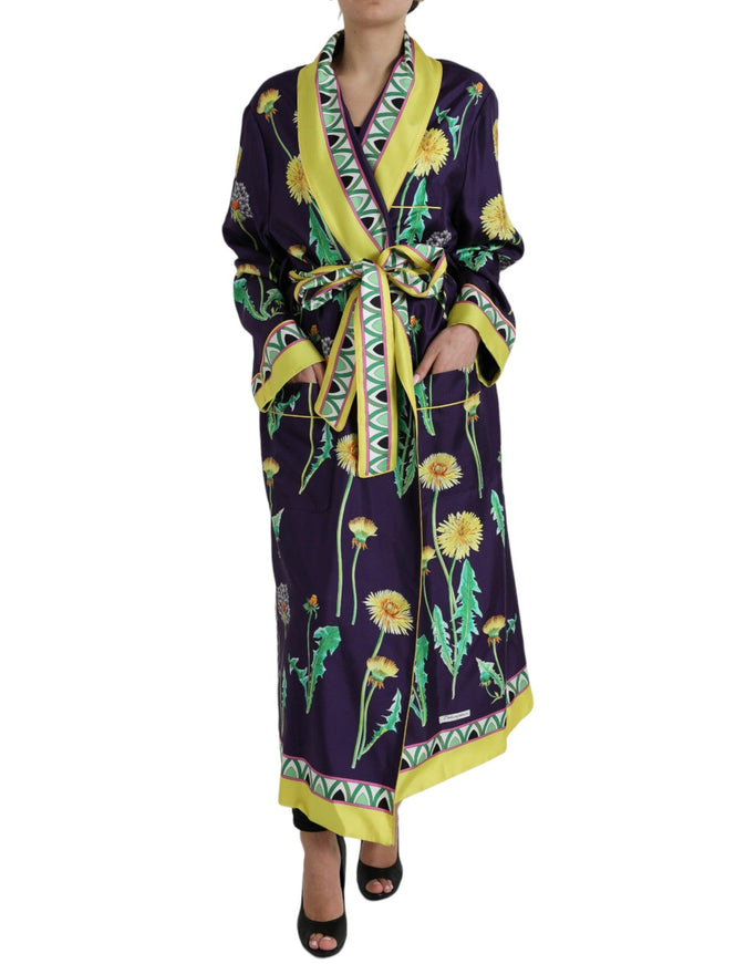 Dolce & Gabbana Silk Floral Print Robe - Ellie Belle