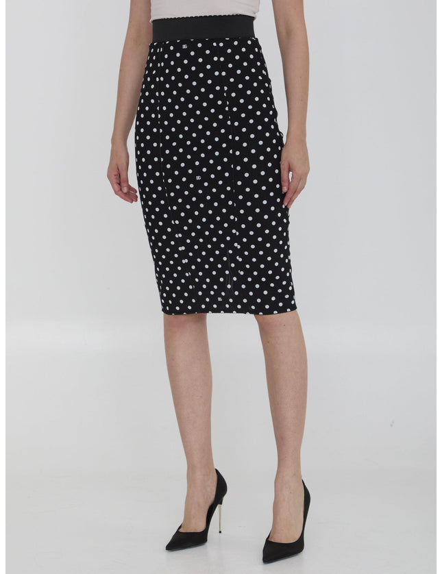 Dolce & Gabbana Skirt With Polka-dot Print - Ellie Belle