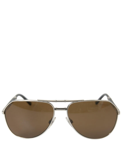 Dolce & Gabbana Sleek Silver Metal Sunglasses for Men - Ellie Belle
