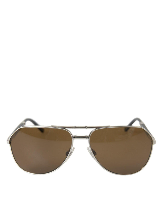 Dolce & Gabbana Sleek Silver Metal Sunglasses for Men - Ellie Belle