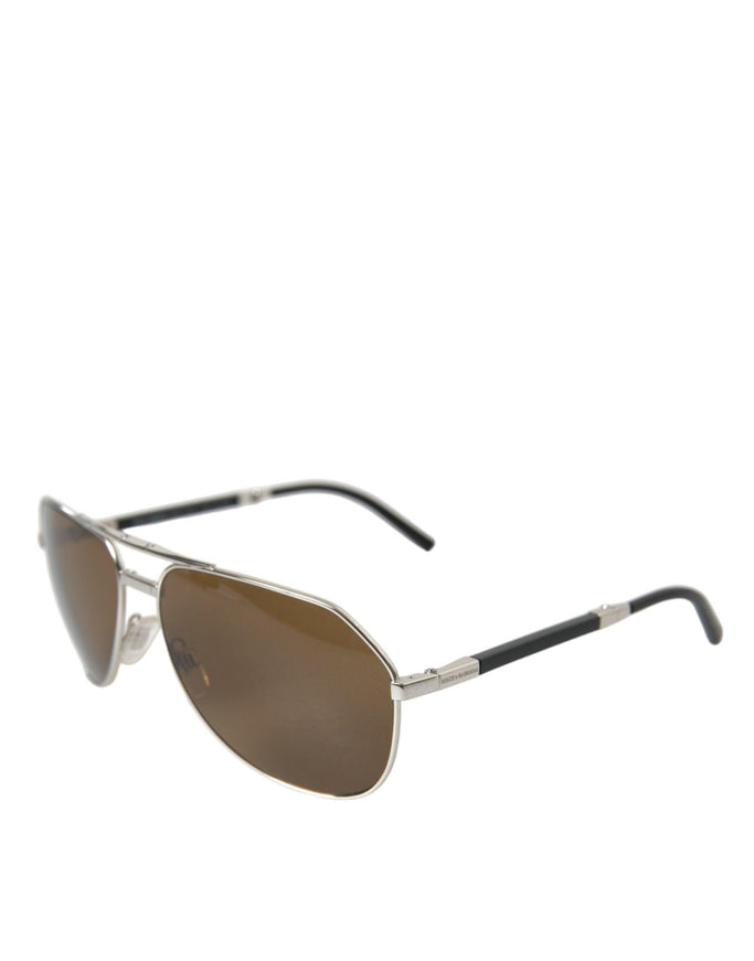 Dolce & Gabbana Sleek Silver Metal Sunglasses for Men - Ellie Belle