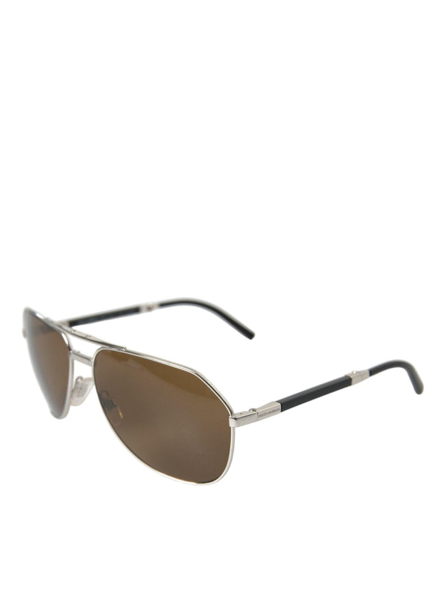 Dolce & Gabbana Sleek Silver Metal Sunglasses for Men - Ellie Belle