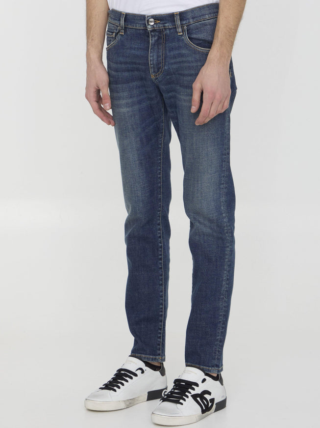 Dolce & Gabbana Slim Jeans In Blue - Ellie Belle