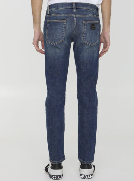 Dolce & Gabbana Slim Jeans In Blue - Ellie Belle