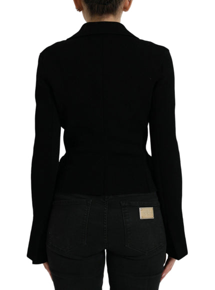Dolce & Gabbana Solid Black Women's Blazer - Ellie Belle