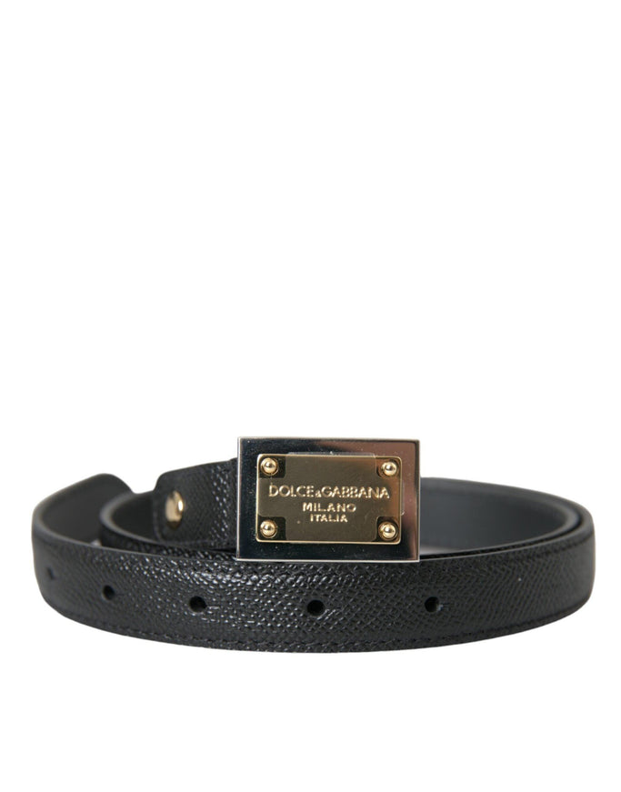 Dolce & Gabbana Square Metal Buckle Belt - Ellie Belle