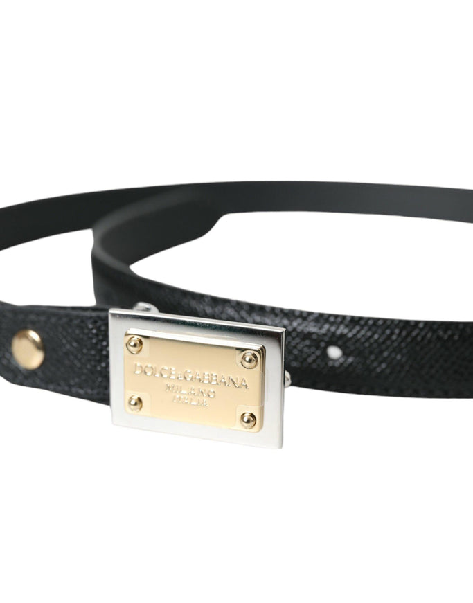 Dolce & Gabbana Square Metal Buckle Belt - Ellie Belle