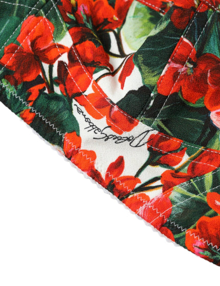Dolce & Gabbana Stretch Knit Paneled Floral Print Crepe Bra Top - Ellie Belle